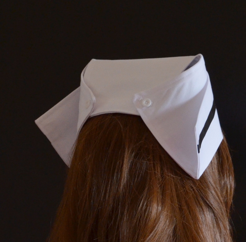Vintage style FABRIC NURSE'S HAT white nurse cap with Etsy