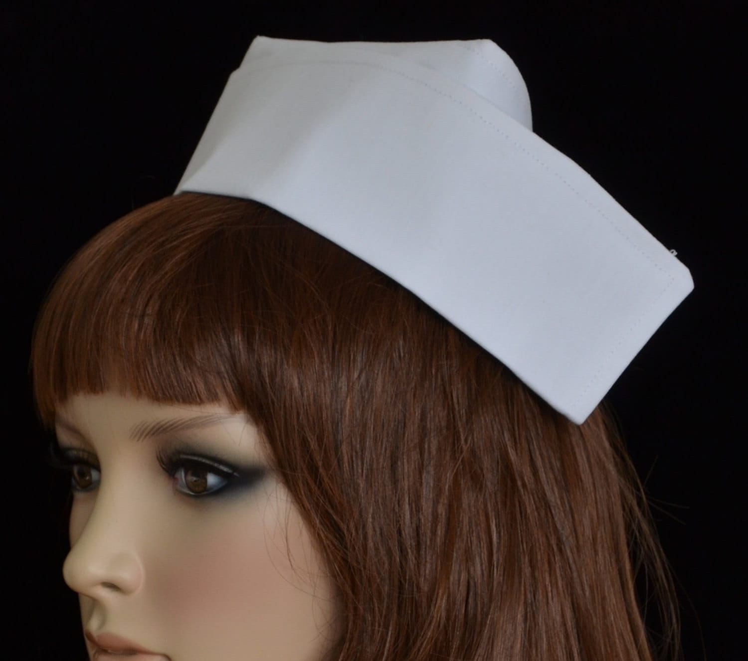 Vintage style FABRIC NURSE'S HAT white nurse cap with Etsy