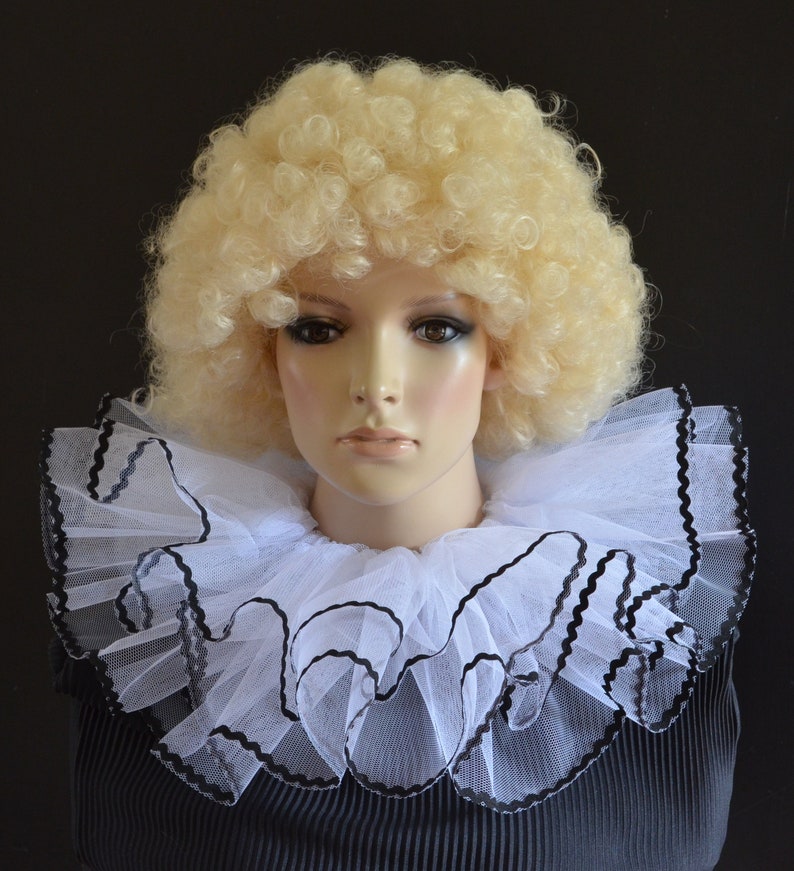 PIERROT CLOWN COLLAR ruff Rüschen in weißem Netz mit Etsy