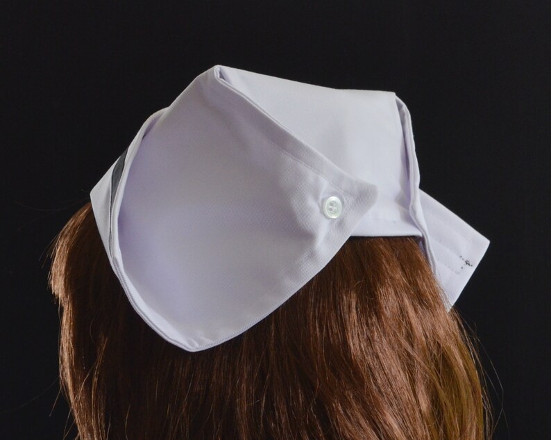 Vintage style FABRIC NURSE'S HAT white nurse cap with Etsy