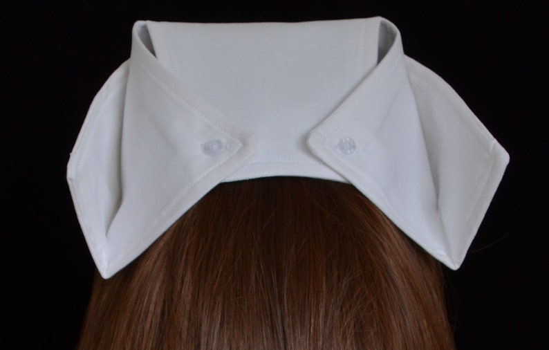 Vintage style FABRIC NURSE HAT white nurse cap with buttons Etsy