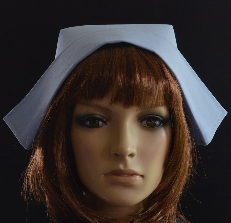 Light Blue Vintage Style FABRIC NURSE HAT Nurse Cap With Etsy