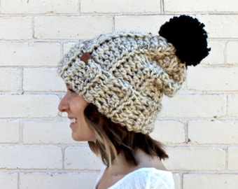 CROCHET PATTERN | Crochet Beanie Pattern | Crochet Hat Pattern | Chunky Beanie | DIY Crochet Beanie | Crochet Winter Hat | Beginner Crochet
