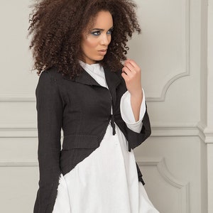 Asymmetrical jacket plus size deals
