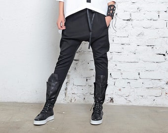 Drop Crotch Pants Women, Harem Pants, Plus Size Clothing, Black Pants, Steampunk Pants, Wide Leg Pants, Gothic Clothing, Spring Pants Adeptt