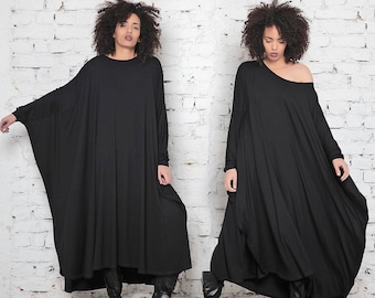 Abaya Dress, Plus Size Maxi Dress, Black Maxi Dress, Plus Size Clothing, Caftan For Women, Black Abaya, Oversized Dress, Black Kaftan,Adeptt