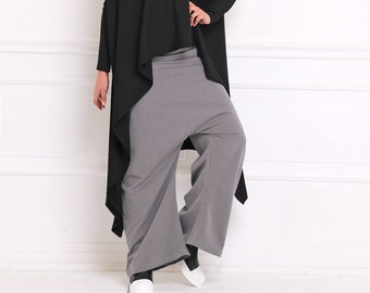 Women Harem Pants, Gray Pants, Drop Crotch Pants, Baggy Pants, Urban Clothing, Street Pants, Maxi Pants, Long Pants, Plus Size Pants