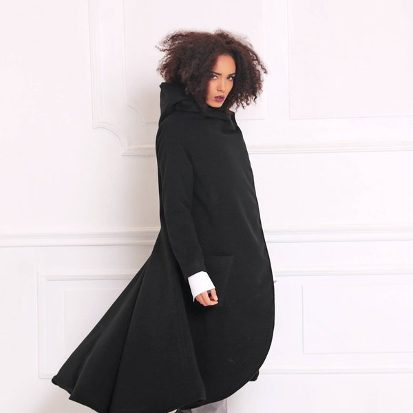 Winter Coat For Women, Maxi Coat, Wool Coat, Long Cashmere Coat, Black Coat, Plus Size Clothing, Oversized Coat, Sweater Coat, Warm Overcoat