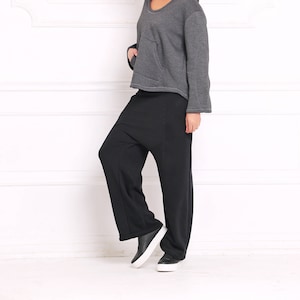 Women Black Pants, Drop Crotch Pants, Palazzo Pants, Wide Leg Pants, Harem Pants, Urban Pants, Plus Size Clothing, Street Wear, Oversize