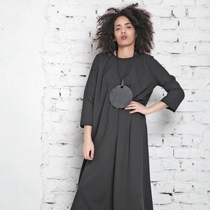 Plus Size Maxi Dress/ Black Maxi Dress/ Oversize Dress/ Casual - Etsy