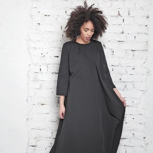 Plus Size Maxi Dress/ Black Maxi Dress/ Oversize Dress/ Casual - Etsy