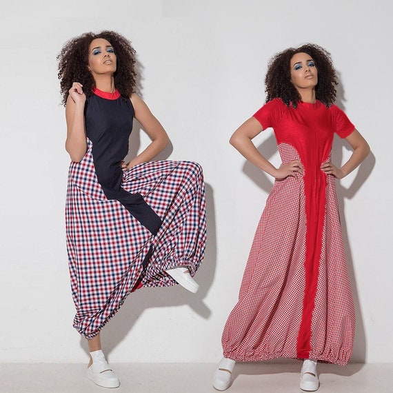 Plus Size Maxi Dress Check Dress Bubble Dress Plus Size Clothing Dress for Women Plaid Dress Summer Maxi Dress Sleeveless Dress Etsy UK
