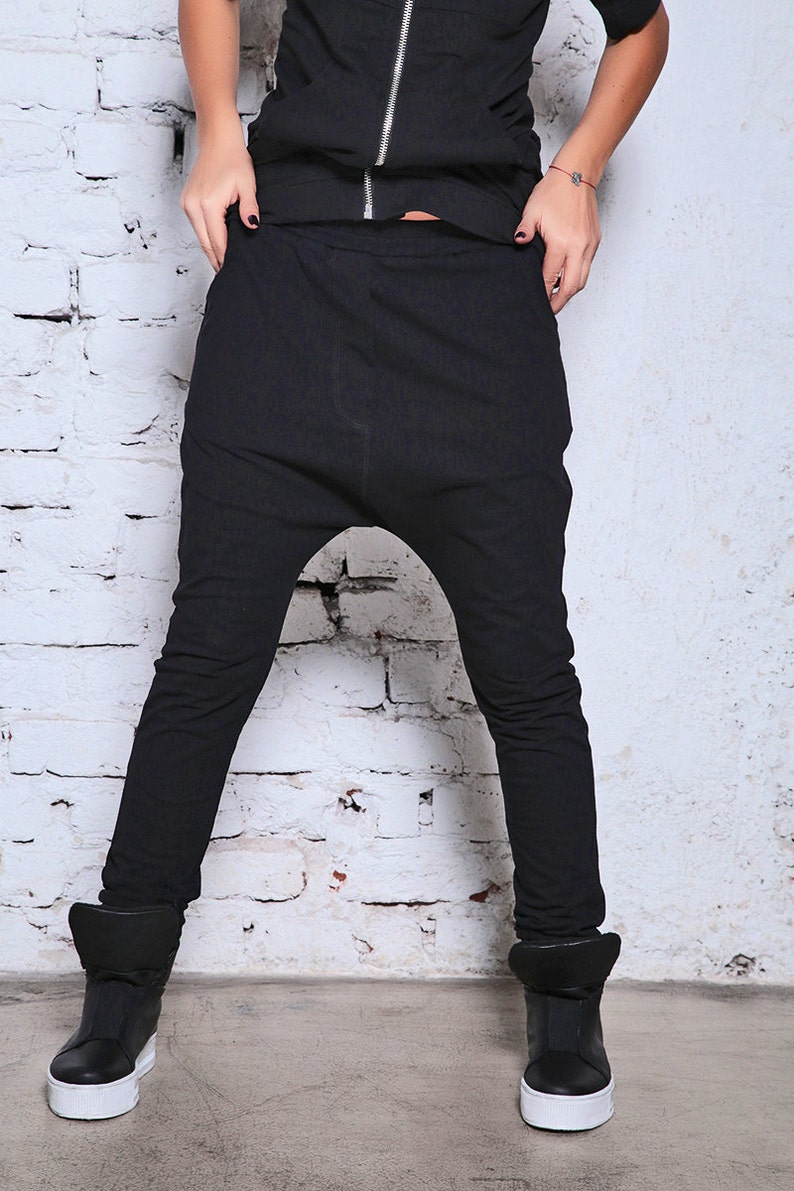drop crotch track pants womens