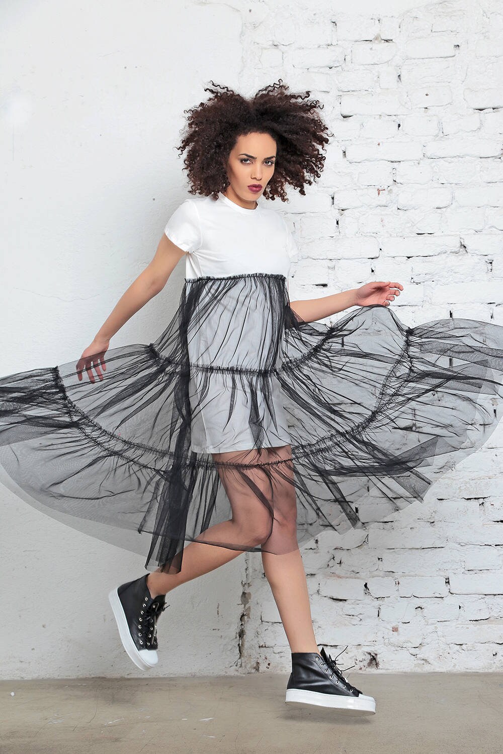 Sheer Dress, Tulle Dress, See Through Dress, Trendy Plus