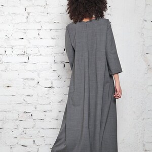 Maxi Dress, Plus Size Maxi Dress, Long Sweater Dress, Oversized Dress, Fancy Dress, Large Size Clothing, Gray Dress, Womens Dress, Adeptt image 5