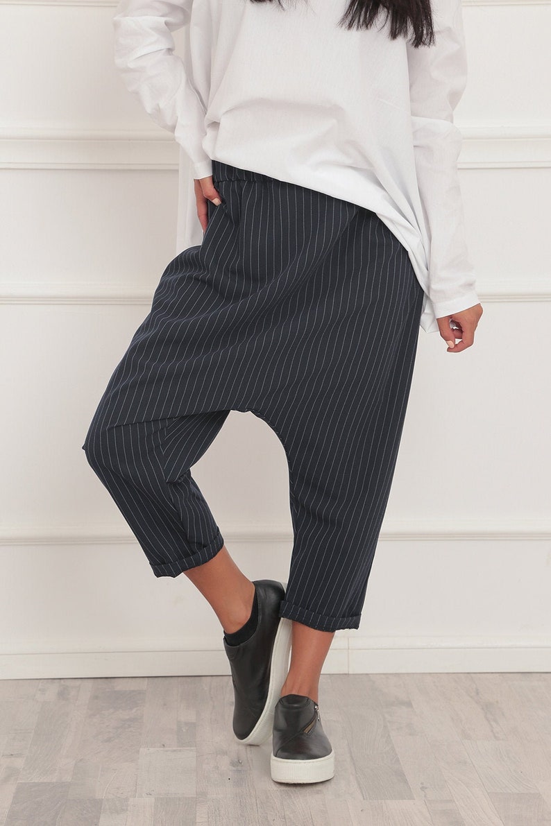 Drop Crotch Pants Baggy Pants Women Pants Capri Pants Etsy