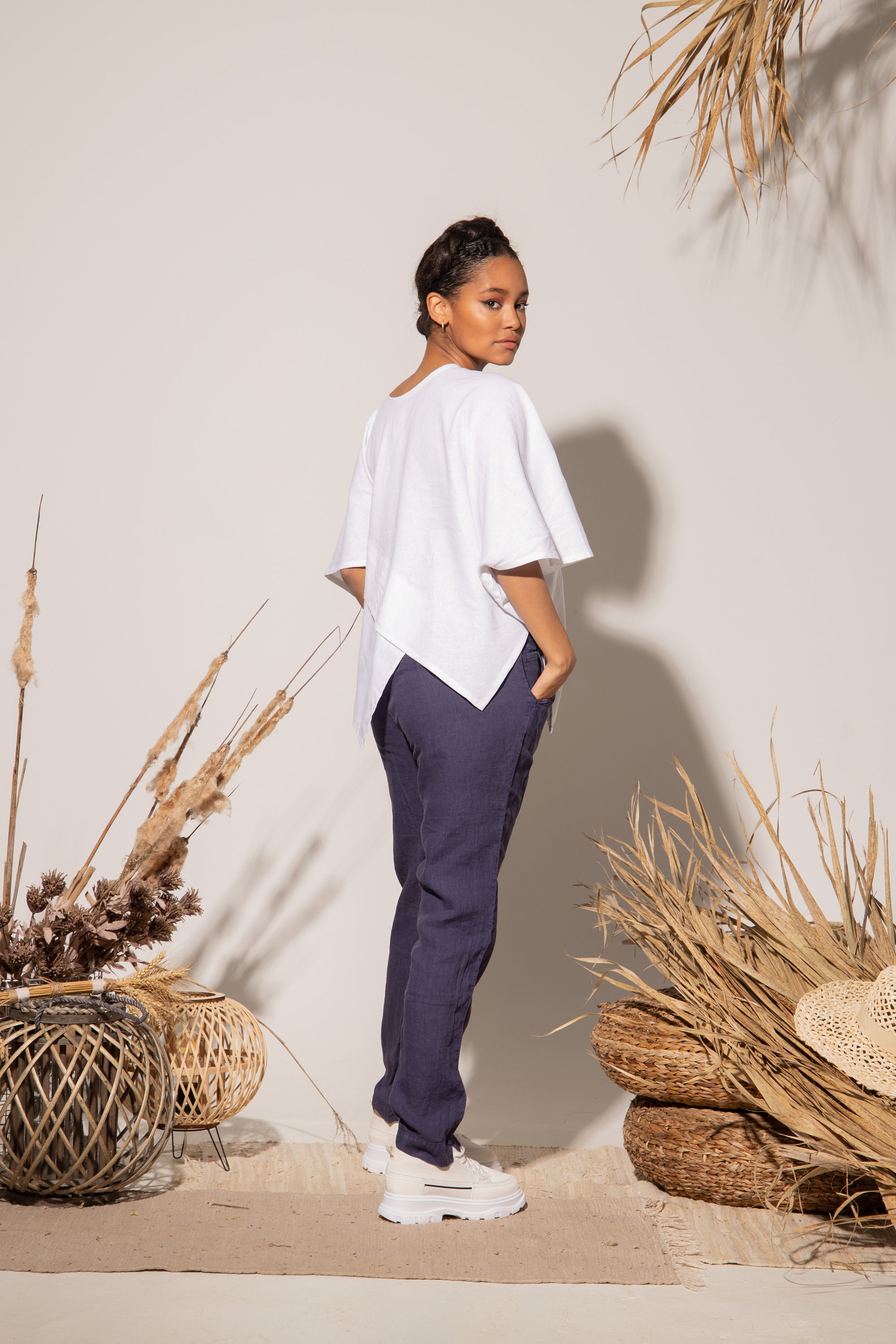 Linen Clothing for Women Linen Blouse White Linen Top / Etsy