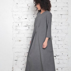 Maxi Dress, Plus Size Maxi Dress, Long Sweater Dress, Oversized Dress, Fancy Dress, Large Size Clothing, Gray Dress, Womens Dress, Adeptt image 3