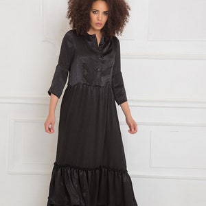 Black Maxi Dress Long Black Dress Plus Size Dress Women - Etsy
