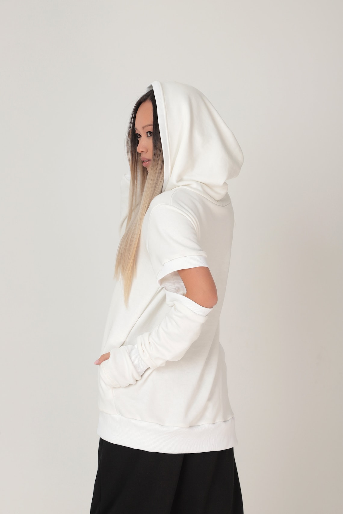 Hoodie Women Hooded Sweatshirt White Hoodie Plus Size Etsy