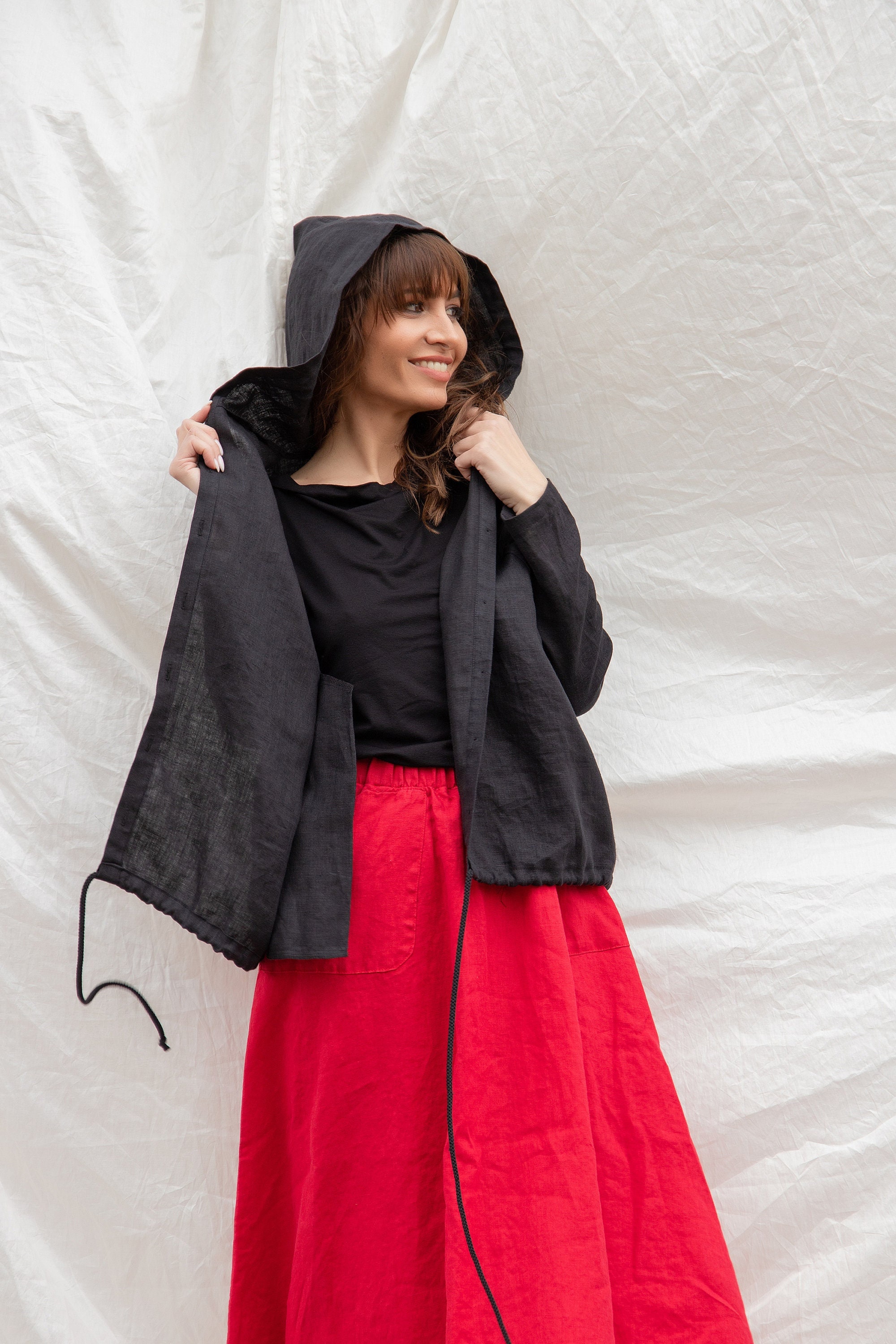 Linen Hoodie - Etsy