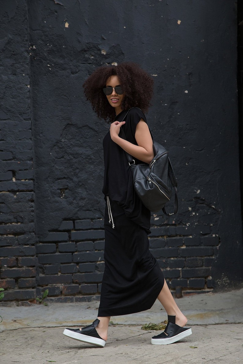 Black Maxi Skirt Urban Clothing Women Skirt Minimalist Etsy UK