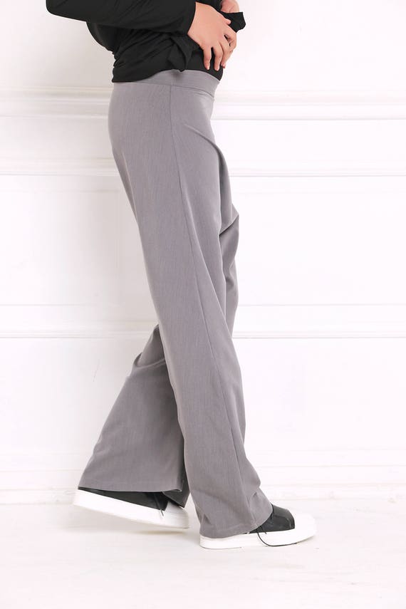Women Harem Pants, Gray Pants, Drop Crotch Pants, Baggy