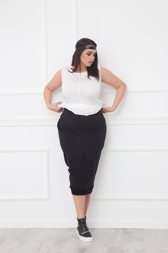 Falda De talla grande negra de mujer Ropa de talla - Etsy México