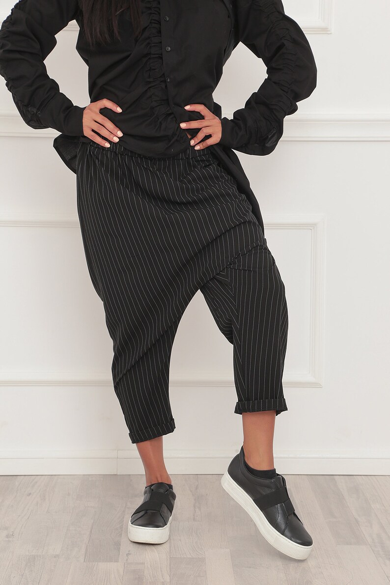 Drop Crotch Pants Baggy Pants Women Pants Capri Pants Etsy