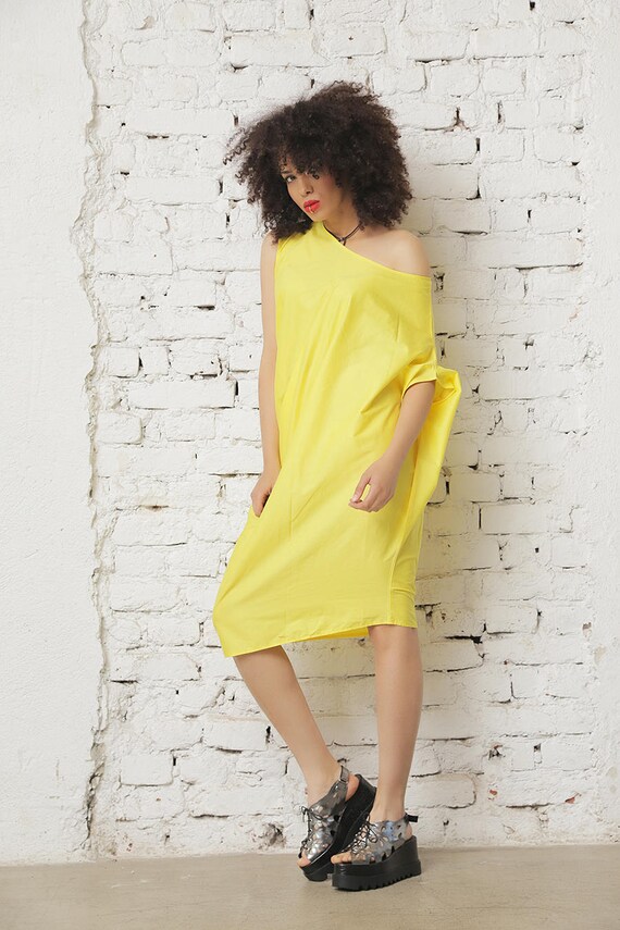 plus size yellow off the shoulder dress