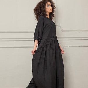 Maxi Dress Long Black Dress Kaftan Dress Women Dress Black - Etsy