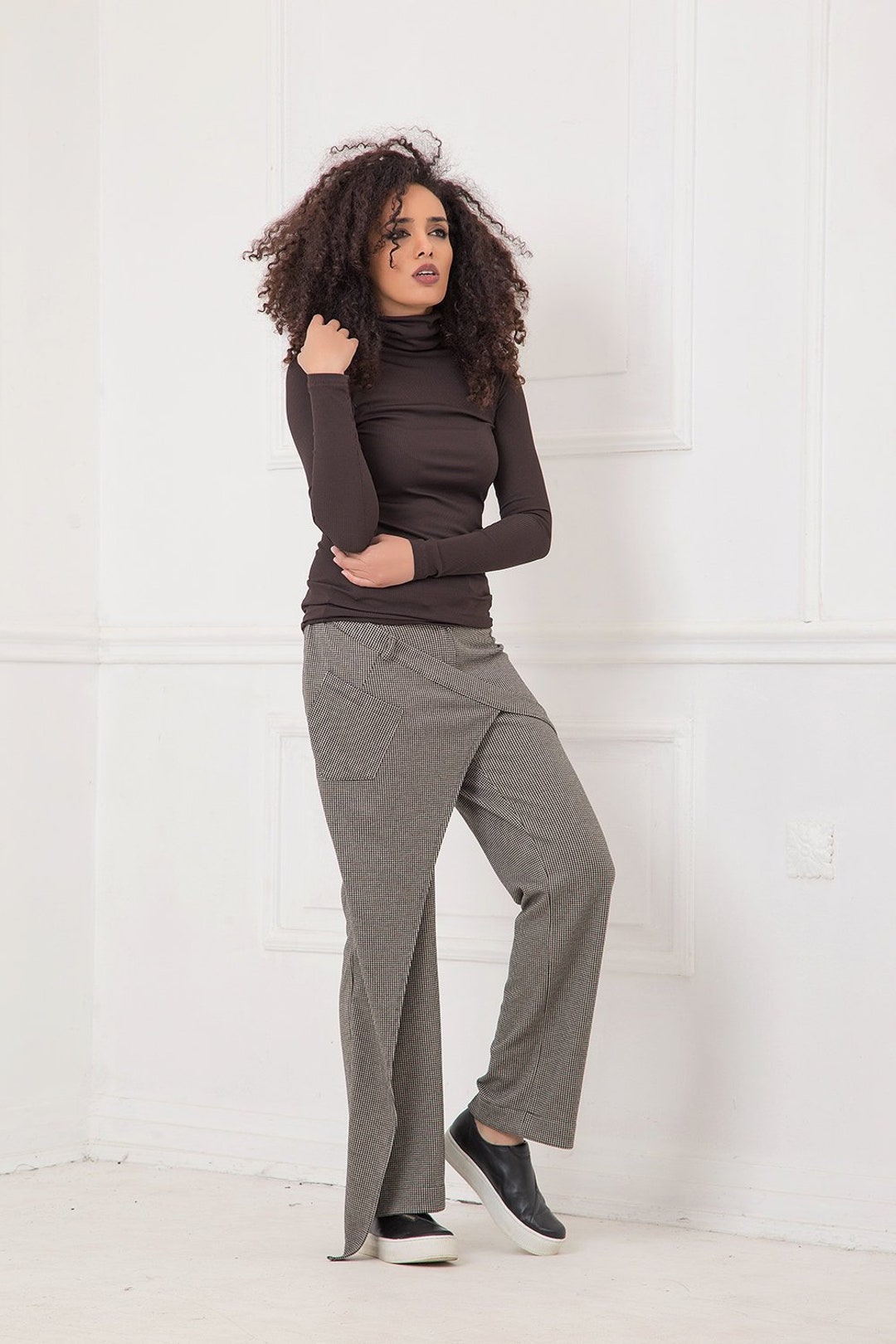Pants for Women Gray Pants Plus Size Clothing Extravagant Etsy