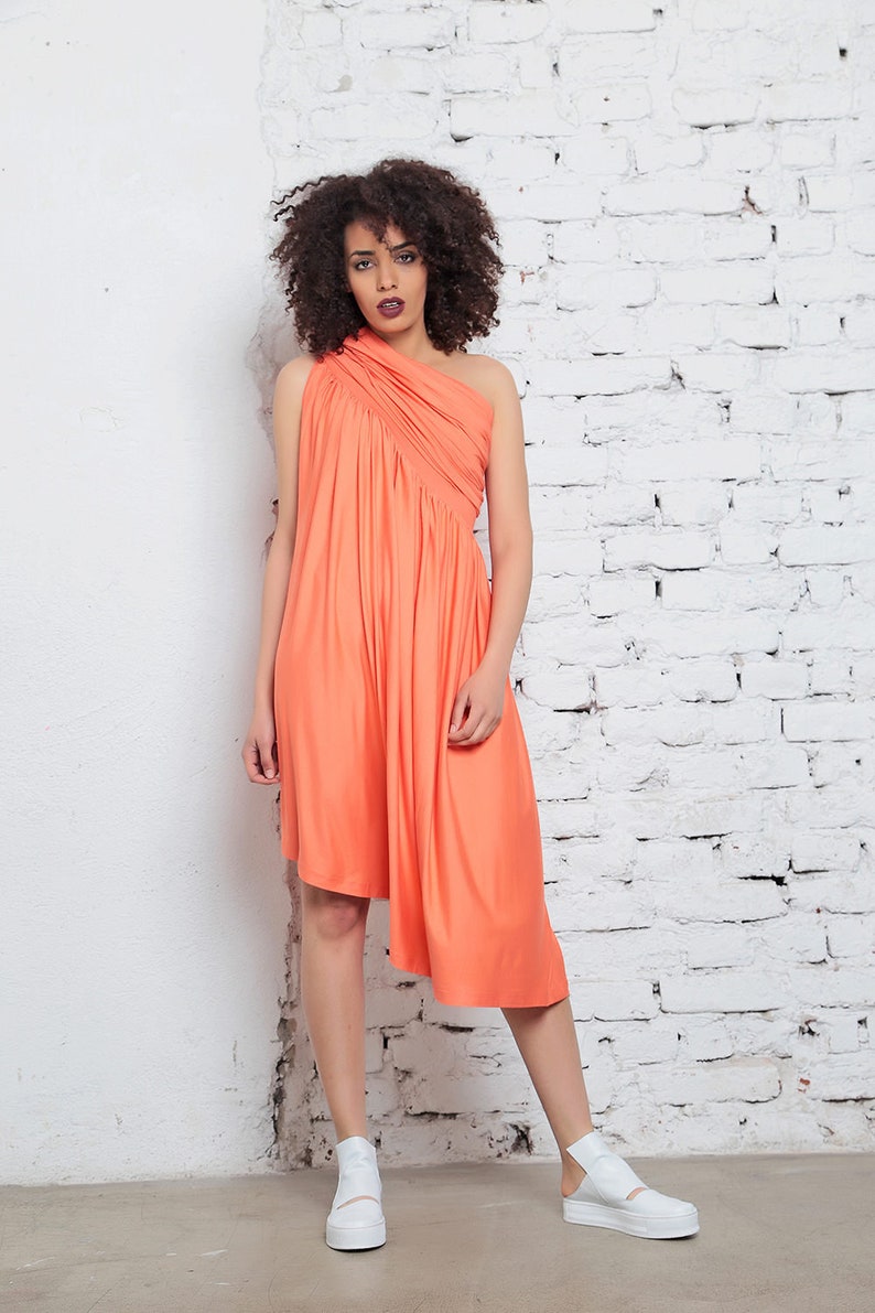 orange dress for a wedding guest ONTINVA Luxury Beading Dresses Women V Neck Ruffles Cape Sleeve Long Gowns (Orange,S,Small) : Clothing, Shoes & Jewelry creating a refined and flattering look for wedding guests Orange Wedding Guest Dresses |
