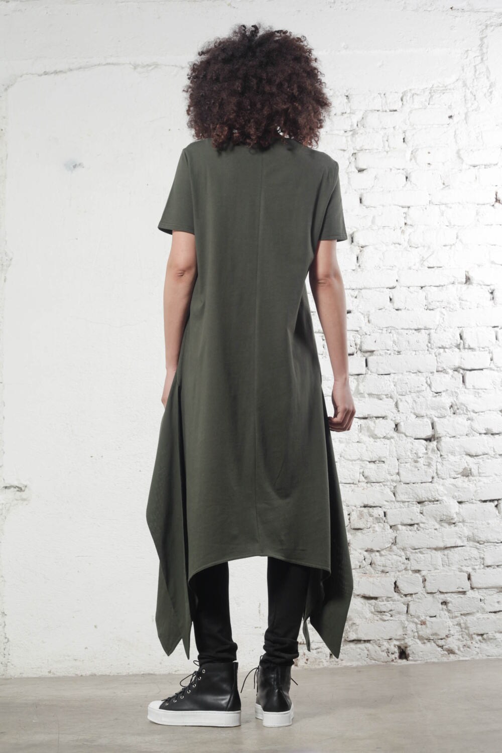 Green Dress Asymmetric Dress Party Dress Casual Dress - Etsy