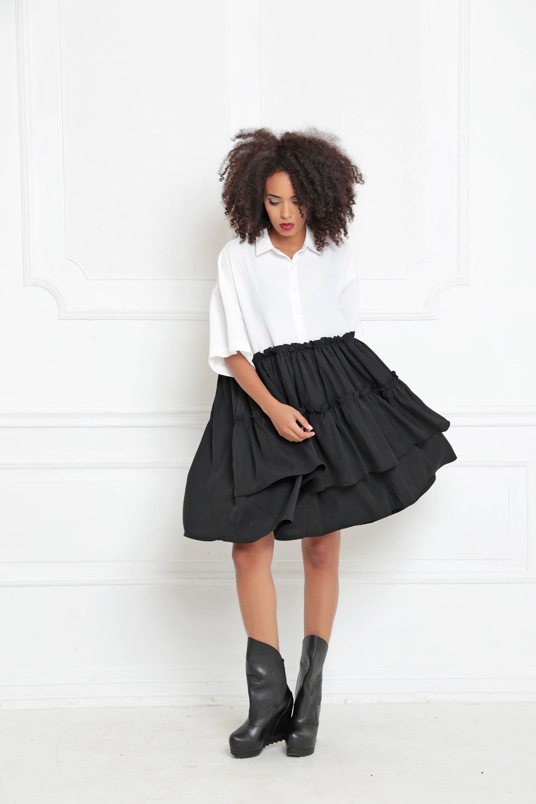 Robe Black & White Taille S – Style Fit & Flare Pour Soirée, Marque Byer California