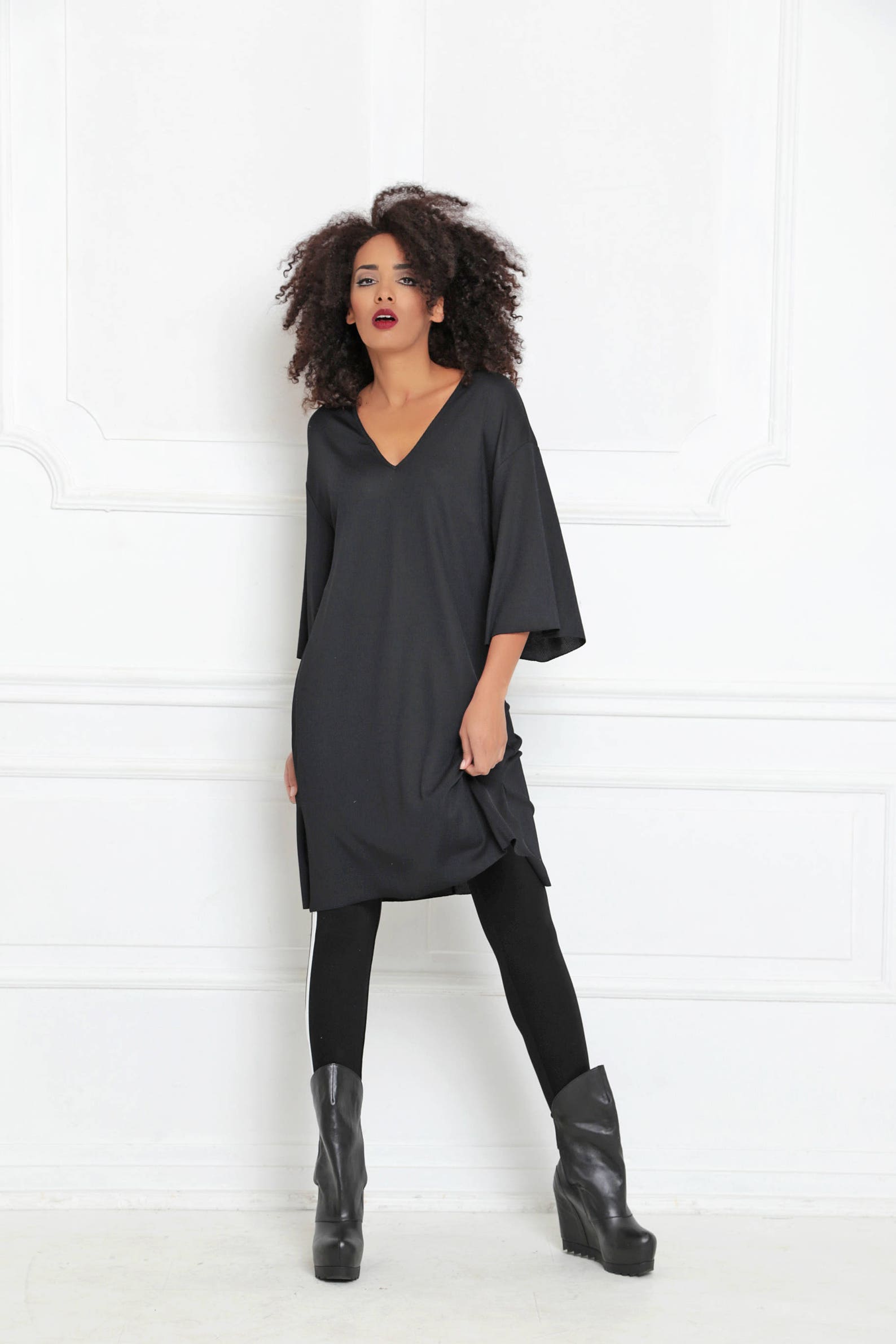 Rust & Black Tunic Dress