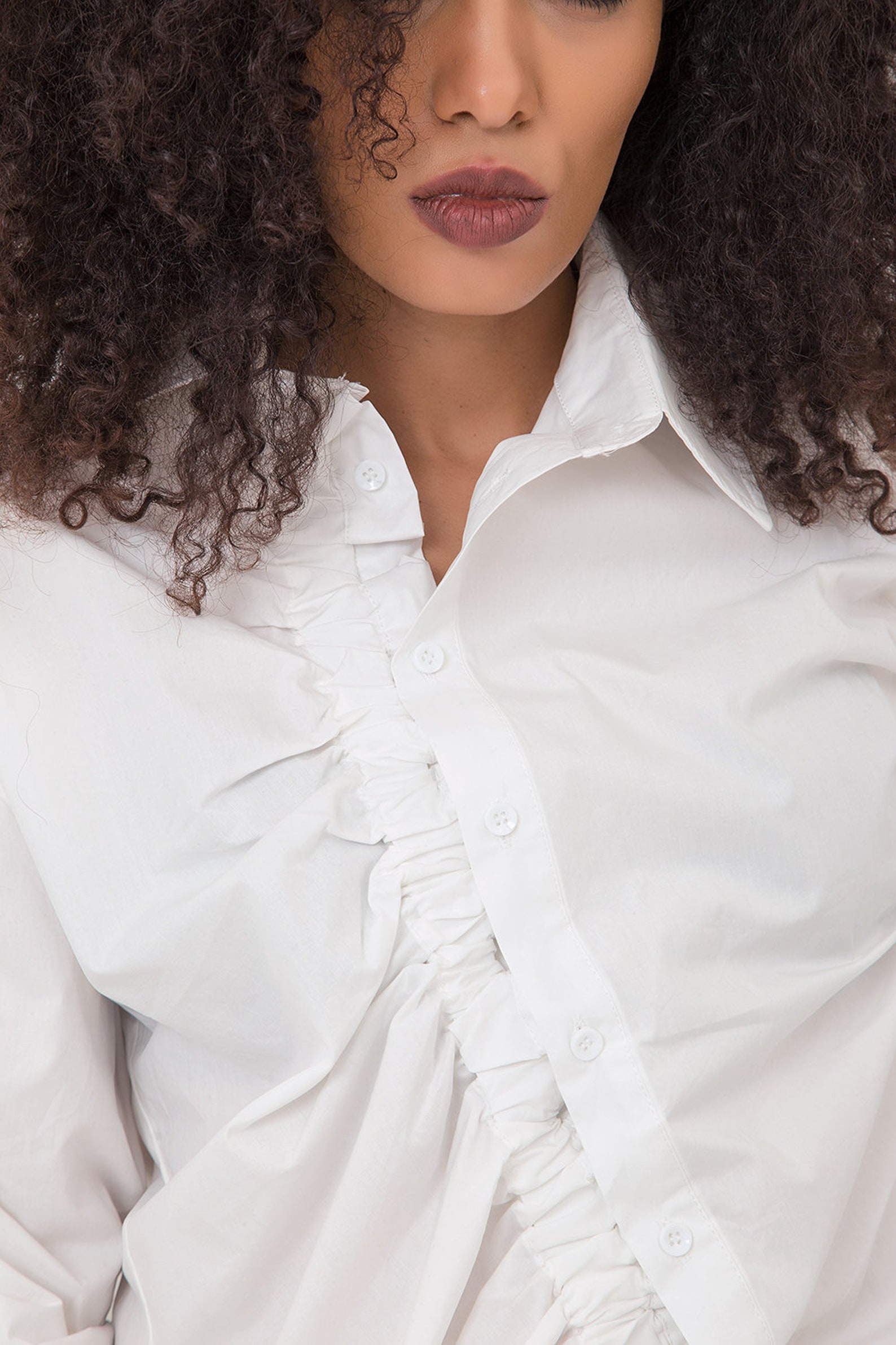 White Shirt Plus Size Shirt Collar Shirt Plus Size Etsy