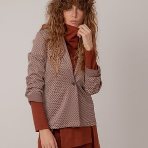 Winter Blazer, Classic Blazer, Elegant Blazer, Slim Fit Blazer,/RIYA/, Long Sleeved Blazer, Casual Blazer, Maxi Blazer, Plus Size Clothing