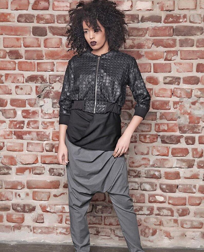 Harem Pants Women In Gray Color Available In XS 3XL Sizes image 5