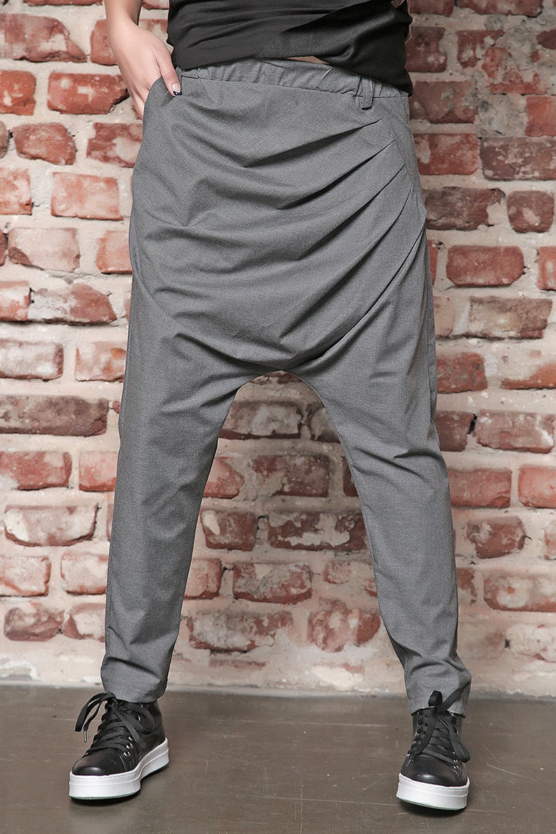 Harem Pants Women In Gray Color Available In XS 3XL Sizes image 2