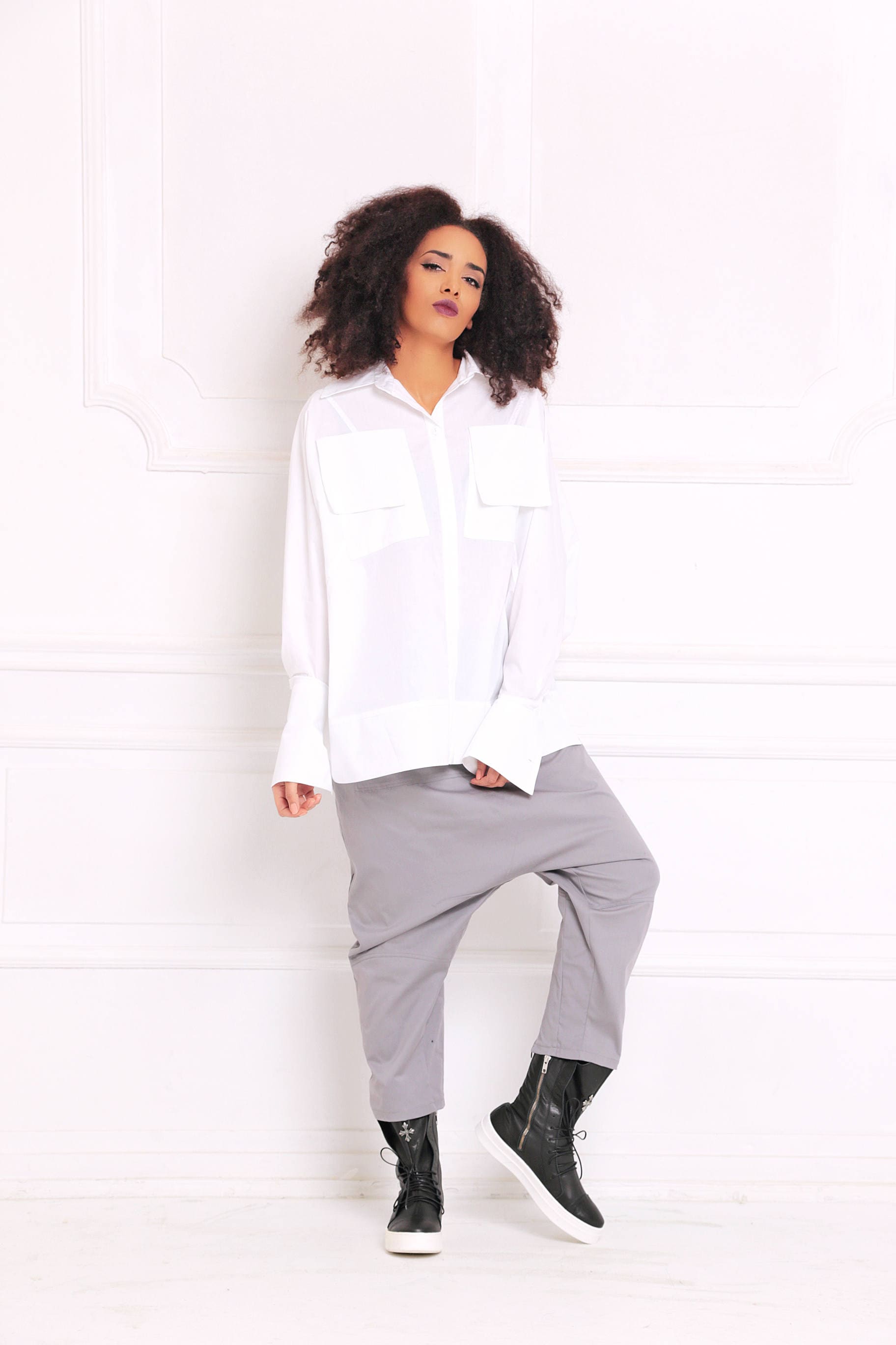 Women Harem Pants Gray Pants Women Trousers Maxi Pants | Etsy