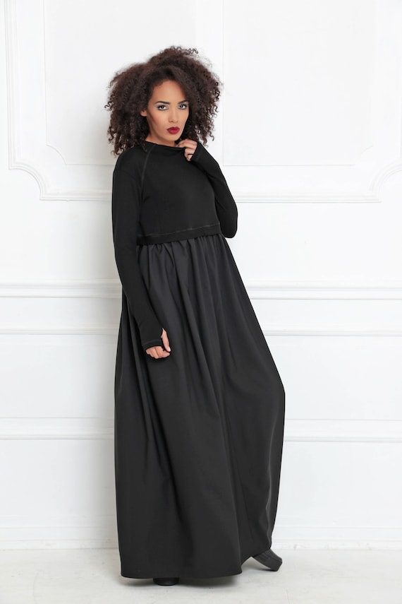 Women Maxi Dress, Long Sleeve Maxi Dress, Abaya Dress, Black Dress, Long  Black Dress, High Waist Dress, Maxi Dress, Winter Wedding Dress - Etsy  Finland