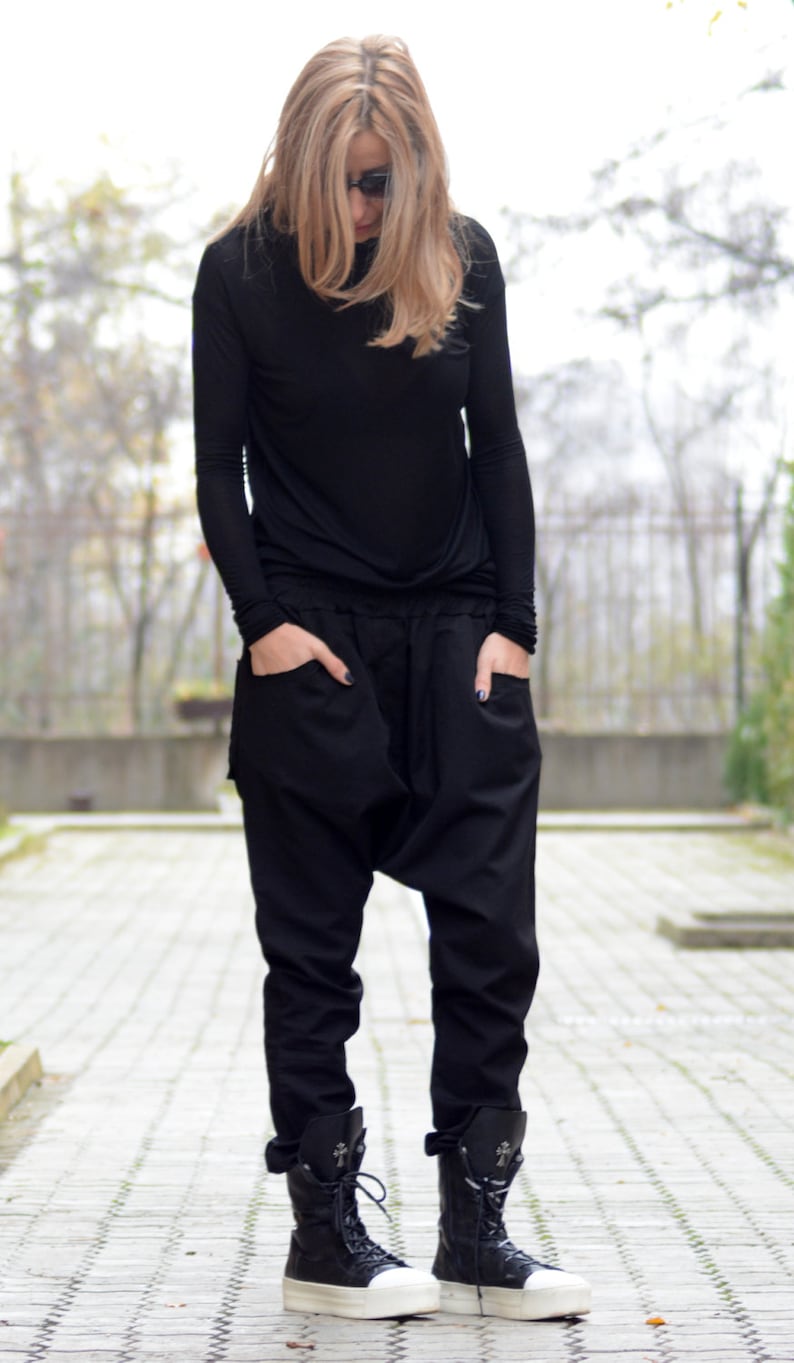 Harem Pants Women Drop Crotch Pants Baggy Pants Steampunk Etsy