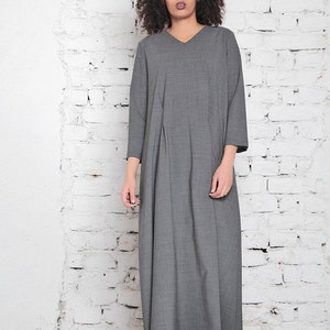 Maxi Dress, Plus Size Maxi Dress, Long Sweater Dress, Oversized Dress, Fancy Dress, Large Size Clothing, Gray Dress, Womens Dress, Adeptt image 4