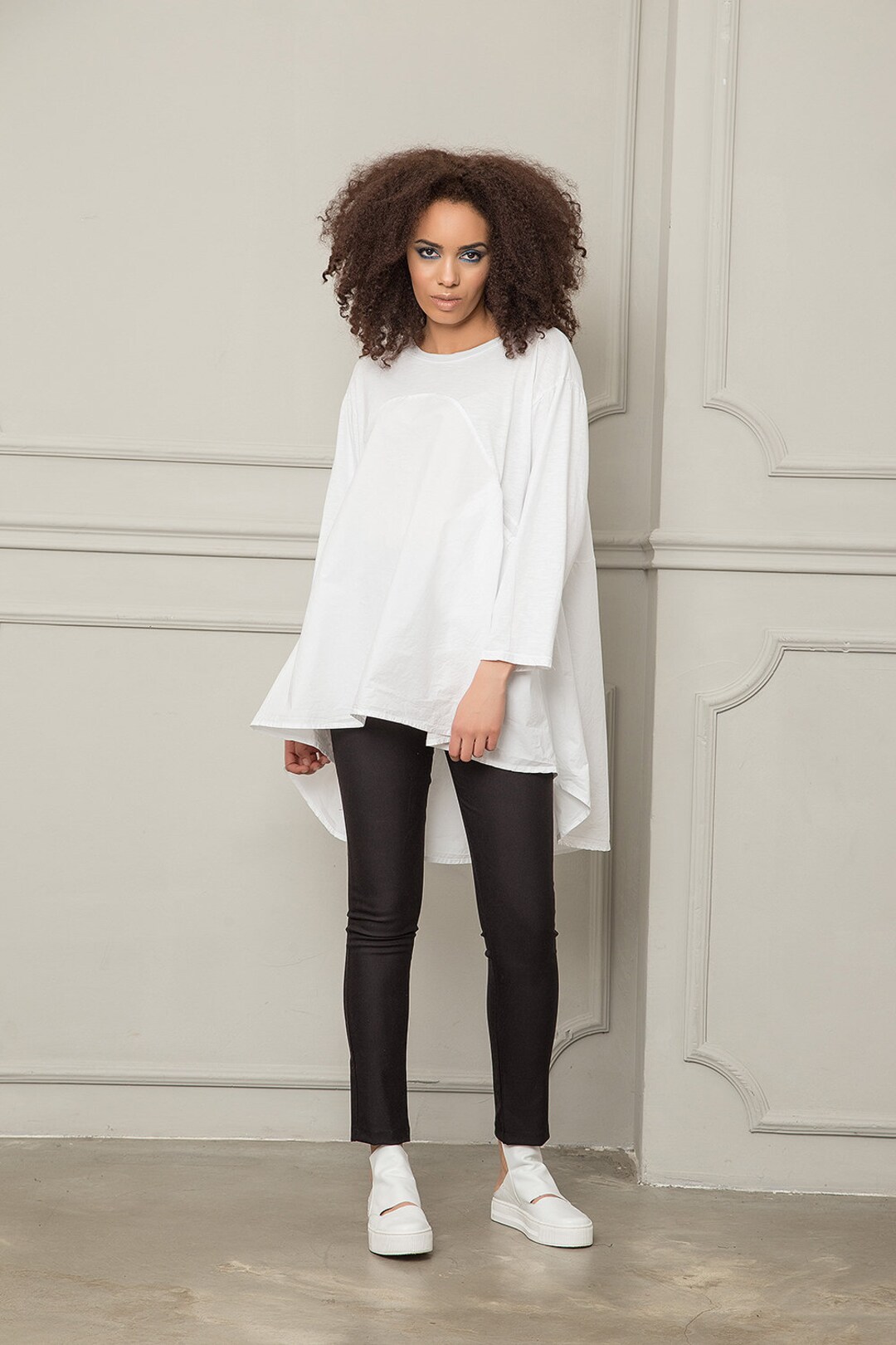 Balloon cami tunic (White) – POPPY