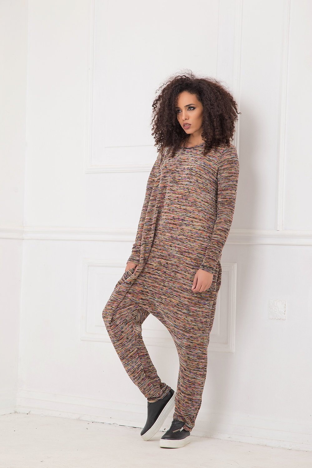 plus size drop crotch jumpsuit