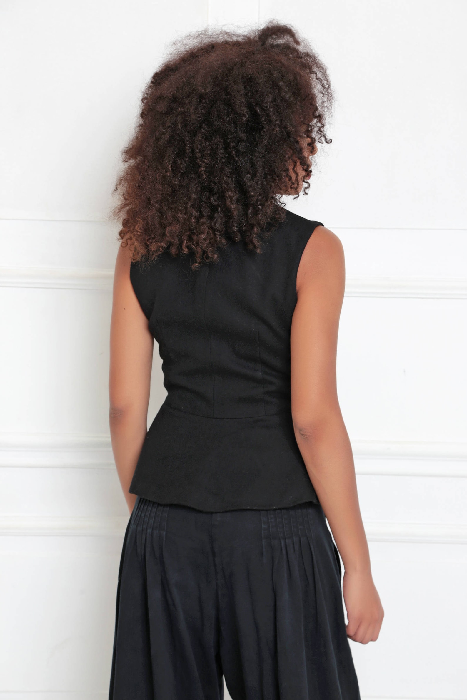 Black Vest Women Vest Short Vest Elegant Vest Casual Black Etsy