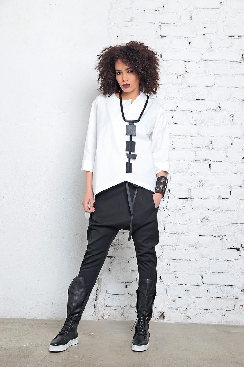 Harem Pants Women Drop Crotch Pants Steampunk Clothing image 1