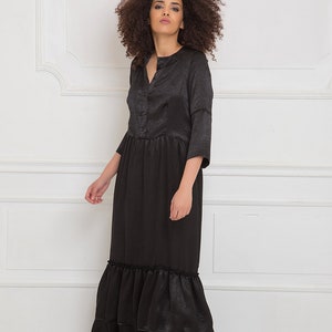 Black Maxi Dress Long Black Dress Plus Size Dress Women - Etsy