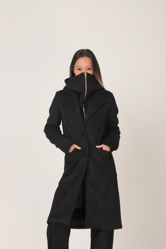 knee length plus size coats